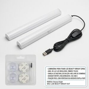 Luminária para Fixar LED Beauty Bright - Iluminação Ajustável e Versátil