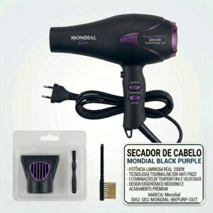 Secador de Cabelo Mondial Black Purple - 2000W