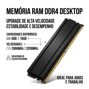 Memória RAM para PC Desktop DDR4 - Alta Performance