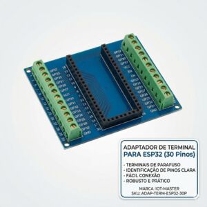 Placa Adaptadora de Terminais para ESP32 - 30 Pinos