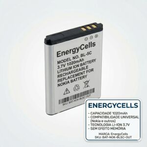 Bateria Nokia BL-5C de Lítio - Alta Durabilidade
