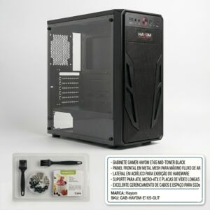 Gabinete Gamer Hayom E165 - Lateral em Acrílico